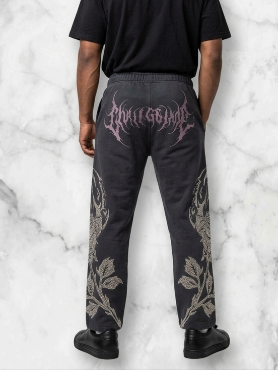 Civil Regime Other - Civil Regime Bloom Bankai Concrete Rose Rhinestone Sweatpants Size M